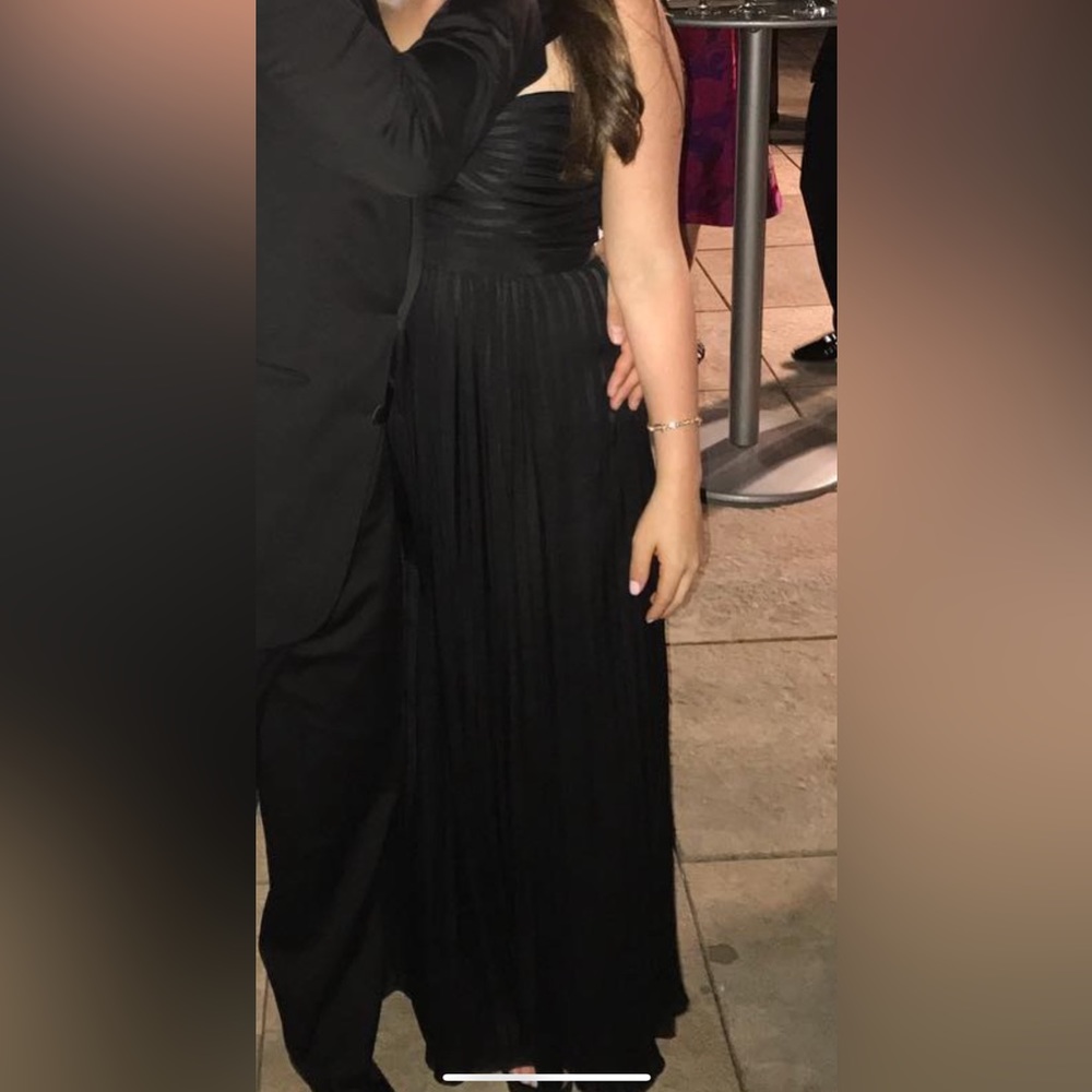 Black BCBG halter gown